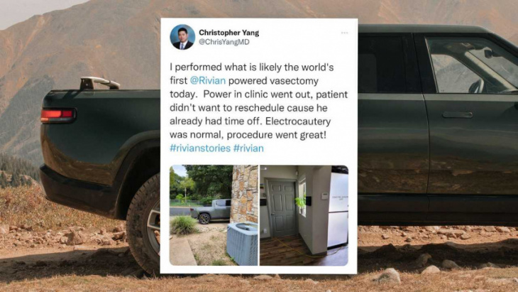 this doctor used his rivian r1t to complete a vasectomy