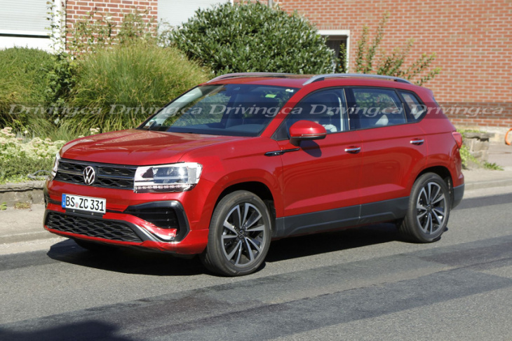 volkswagen taos spied with a facelift in germany