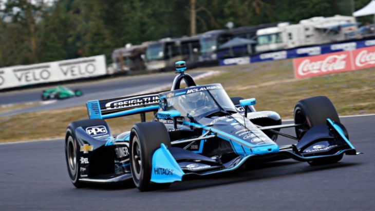 mclaughlin and penske dominate indycar qualifying from portland
