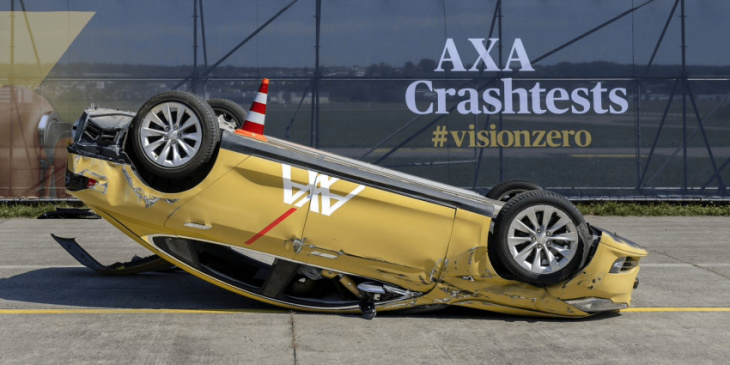axa apologises for fake tesla fire and crash test