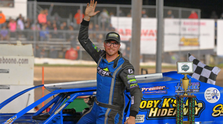 ward tops imca modified feature at record prelude opener