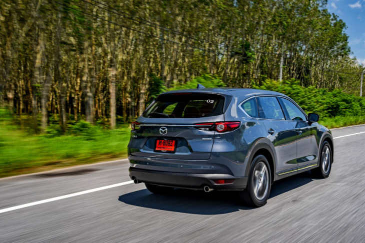 android, stay in your lane  the cx-8 features a refined ride that embodies the spirit of mazda