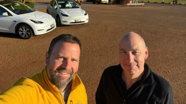 first model y owners to do “big lap” of australia highlight ev charging “desolation”