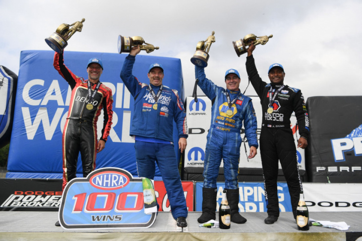 nhra u.s. nationals results: big day for first-year driver/owners ron capps, antron brown