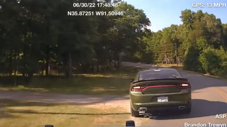 teenage couple flee police in dodge charger