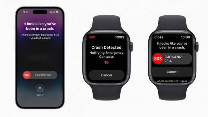 new apple watch, iphone can call for help if you're in a car crash