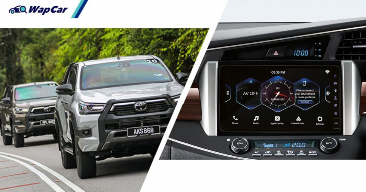 android, toyota innova, hilux, and fortuner updated in malaysia: now with wireless android auto/carplay, wifi dashcams