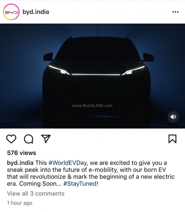 android, byd atto 3 electric suv officially teased ahead of india launch