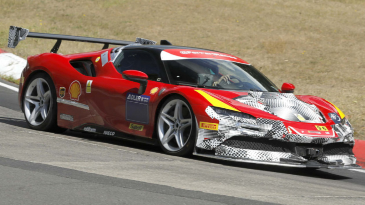 new ferrari sf90 challenge race car spotted testing