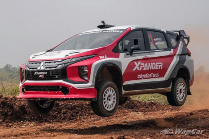 not just for show, watch this rally-bred mitsubishi xpander drift around a course in indonesia