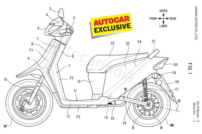 honda patents e-scooter hub motor in india