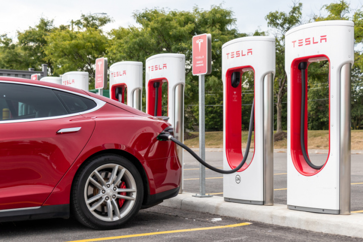 tesla’s first v4 supercharger has solar panels and a giant battery — what you need to know