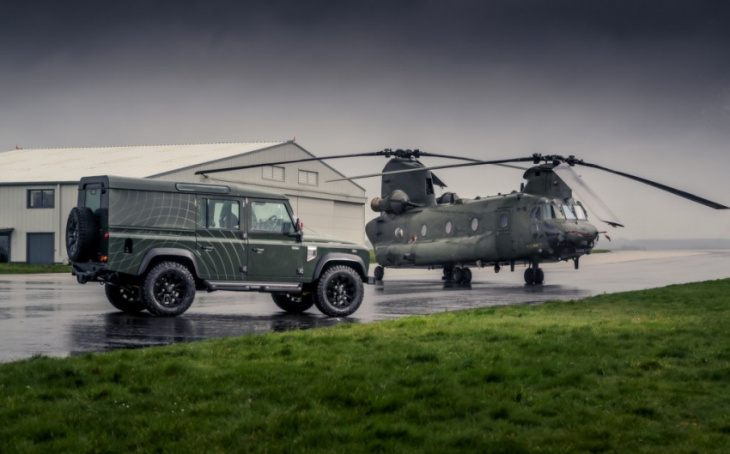 chinook-inspired land rover defender could fetch £180,000 at goodwood revival auction