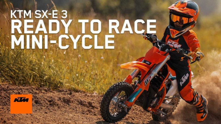 ktm introduces the new sx-e 3 electric dirt bike for kids