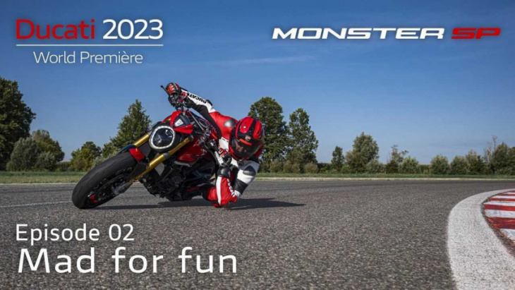 ducati lets the 2023 monster sp loose on the street and track