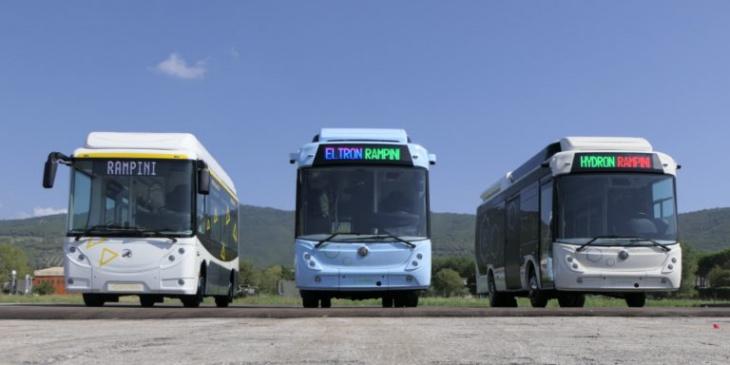 rapini presents h2 fuel cell bus & 2 small electric buses