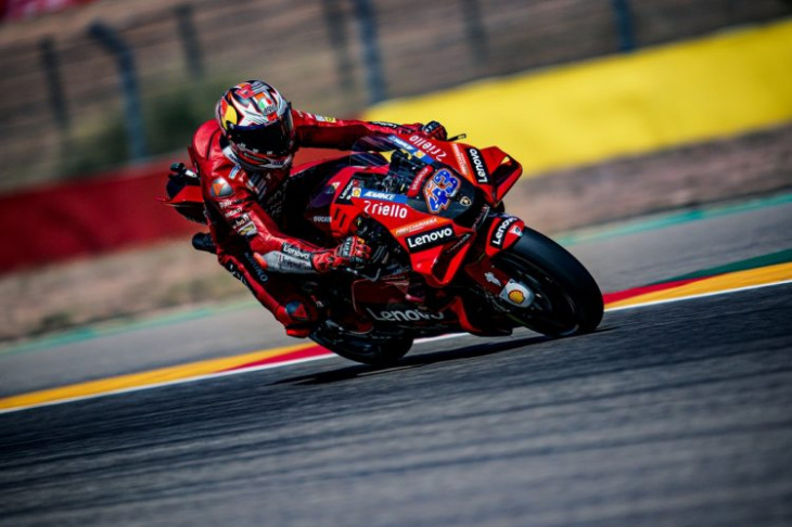miller leads all ducati top five in aragon fp3, marquez to contest q1