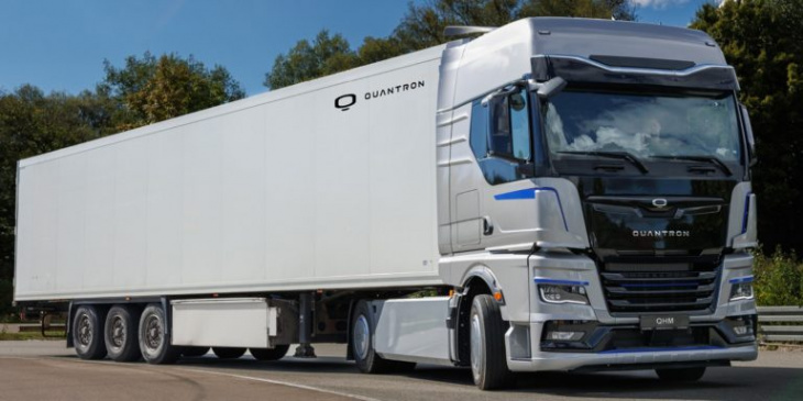 quantron presents h2 fuel cell truck with 1,500 km-range