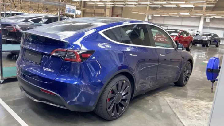 tesla gears up at shanghai plant as model y performance spotted down under