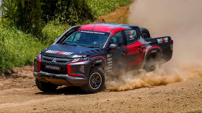 mitsubishi’s challenger in the 2022 asia cross country rally is a “nearly-stock” triton!