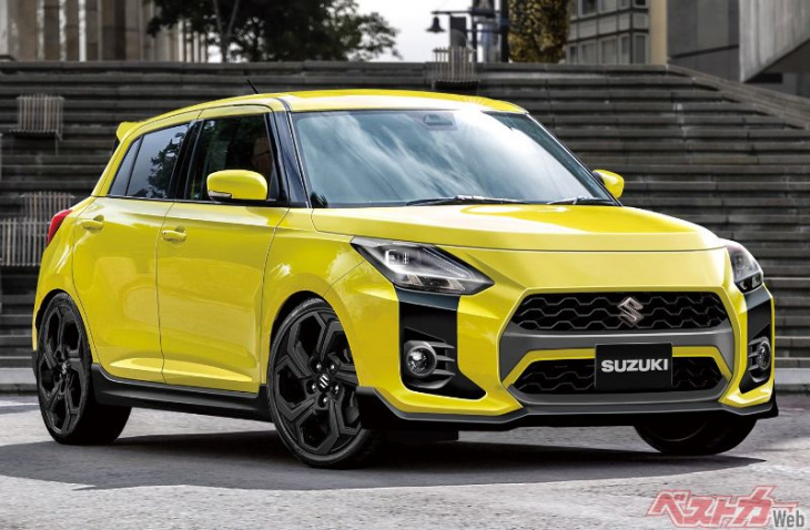 all-new 2023 suzuki swift rendered, looks suspiciously like the old one