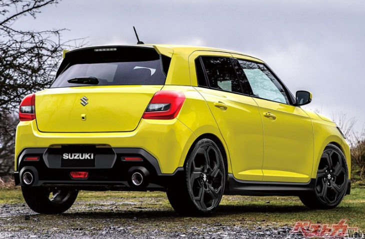 all-new 2023 suzuki swift rendered, looks suspiciously like the old one