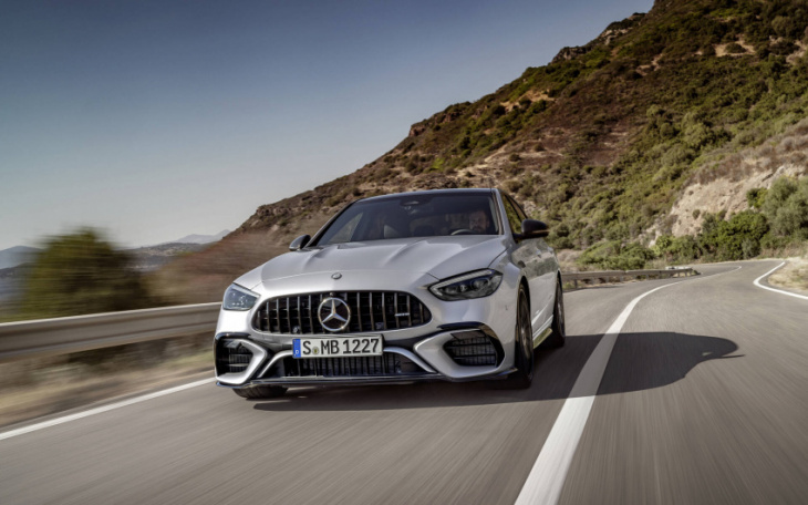 new mercedes-amg 2023 c 63 s e performance strikes balance between ev and ice