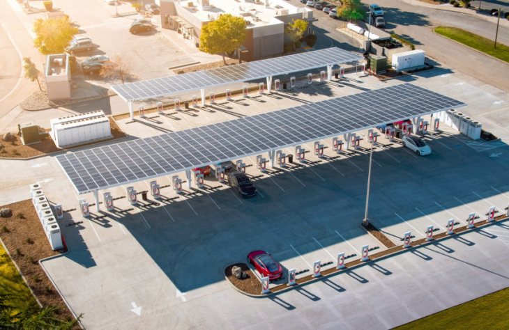 tesla superchargers are dwarfing competitors in size and cost efficiencies