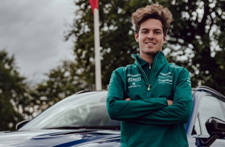 ￼f2 champion drugovich completes first day at aston martin hq