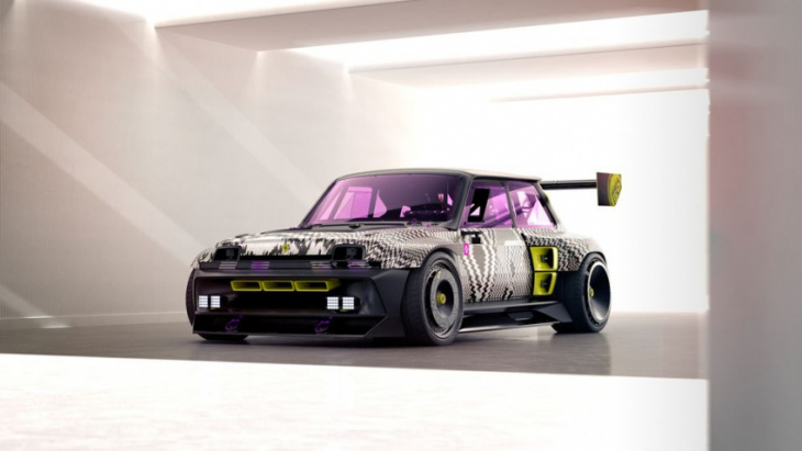 renault r5 turbo 3e is a psychedelic electric drifting restomod