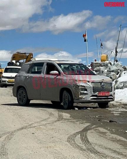 2022 mg hector spotted testing in ladakh