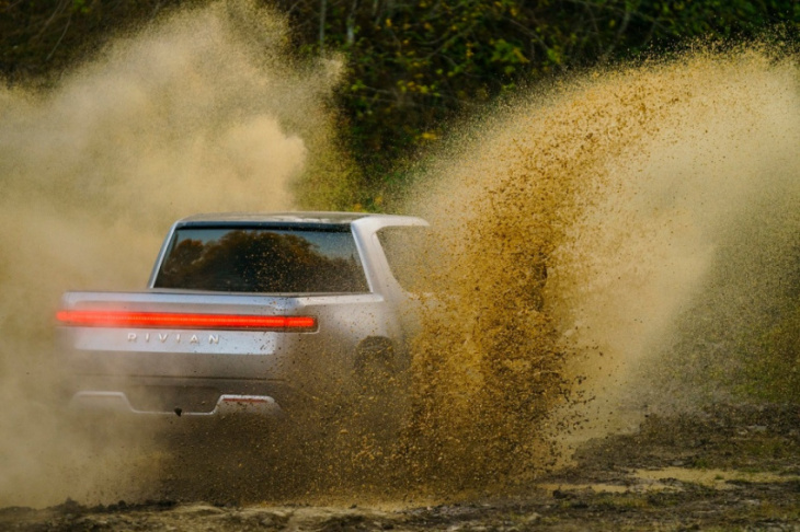 the rivian r1t offers more ground clearance than any other truck