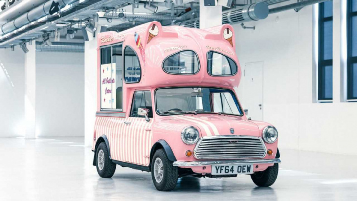 this classic mini pickup spent its life as a cute ice cream van