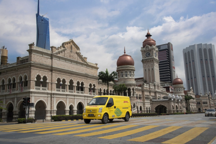 dhl express malaysia includes electric vans in its delivery fleet