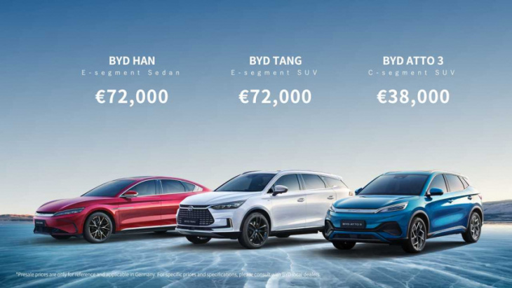 europe: byd announced pre-sale prices of han, tang and atto 3