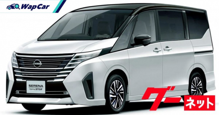 all-new 2023 nissan serena (c28) rendered with an alphard-like face