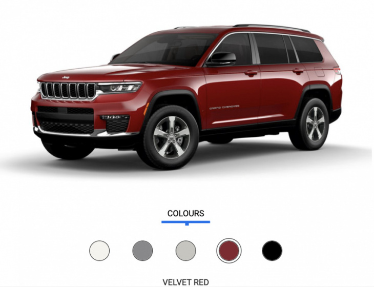 jeep grand cherokee l price and colour guide