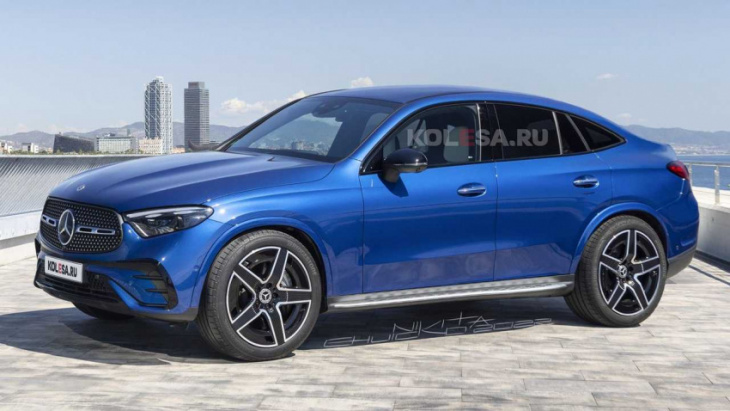 2023 mercedes glc coupe rendered based on the new spy photos