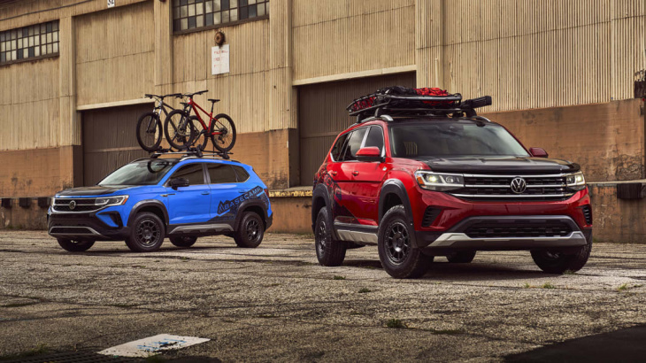 vw sets up basecamp at sema, brings these accessorized rides