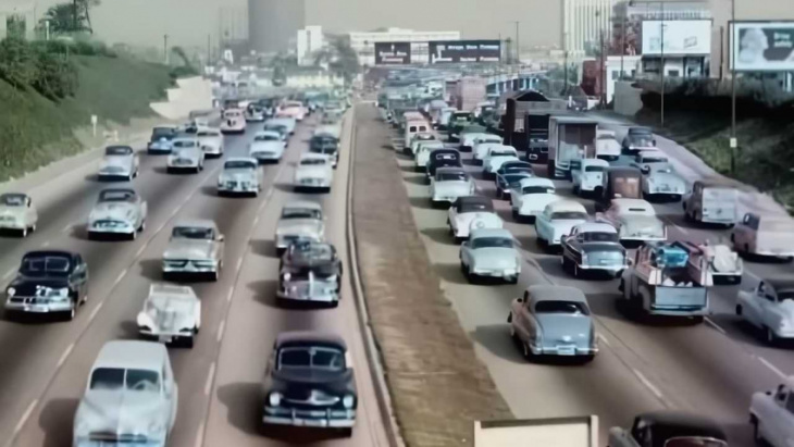 restored video shows la traffic was still terrible in the 1950s