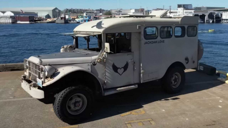 1954 dodge military truck gets new life as rustic, heavy-duty camper
