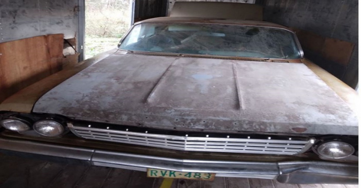 1962 impala ss stored in a container for 40 years won’t say a word about its engine.