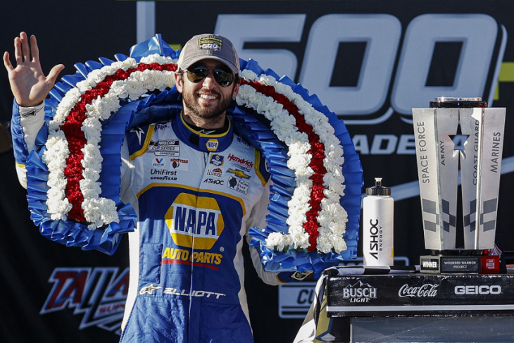chase elliott's win at talladega punches ticket to nascar cup round of 8