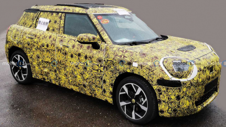 mini aceman spied for the first time as the electric countryman
