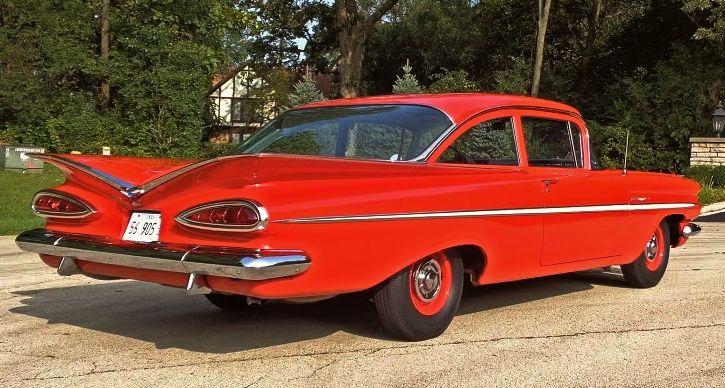 1959 chevy bel air with nascar engine – 348ci tri power 335hp sounds beautiful