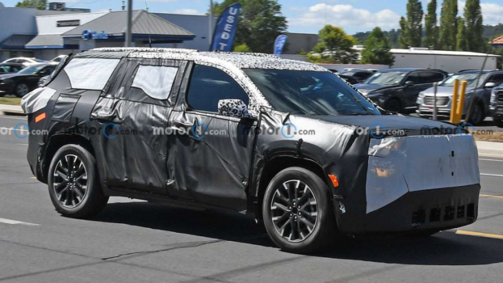 2024 gmc acadia spied for the first time, inside and out