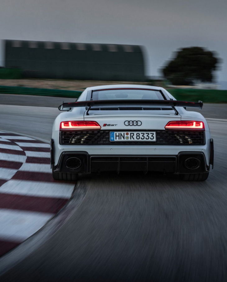 audi says goodbye to the r8 with a 602-hp rear-drive gt