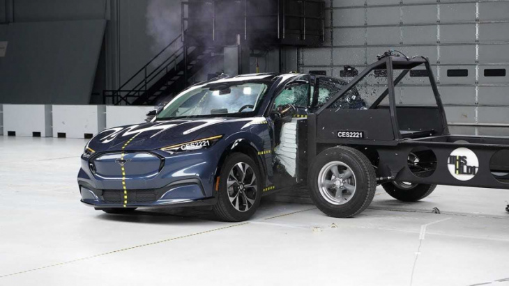 ford mustang mach-e earns top score in more forceful iihs side crash test