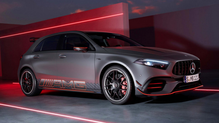 new mercedes-amg a 45 receives new look and updated tech for 2022