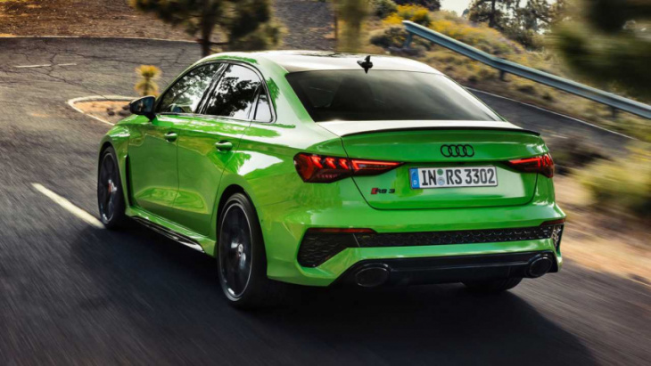 audi rs3 spied wearing early refresh for bodywork
